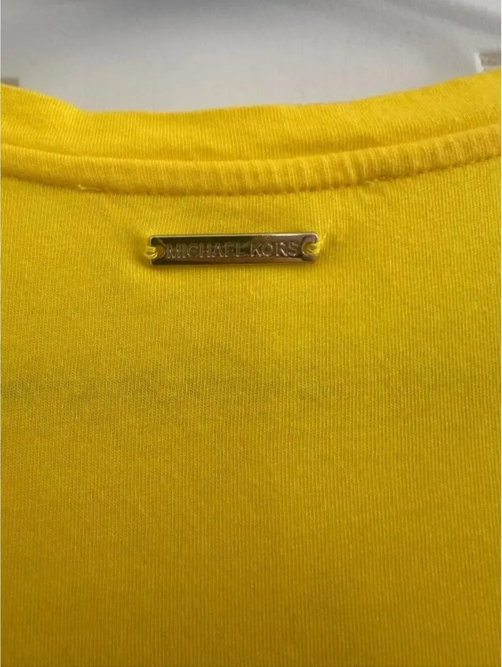 Michael Kors Yellow Eyelet Puff Sleeve Top‎ Women’s Small